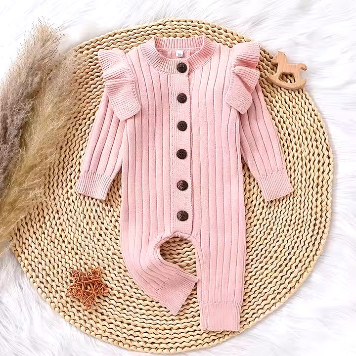 Knitted Ruffle Romper